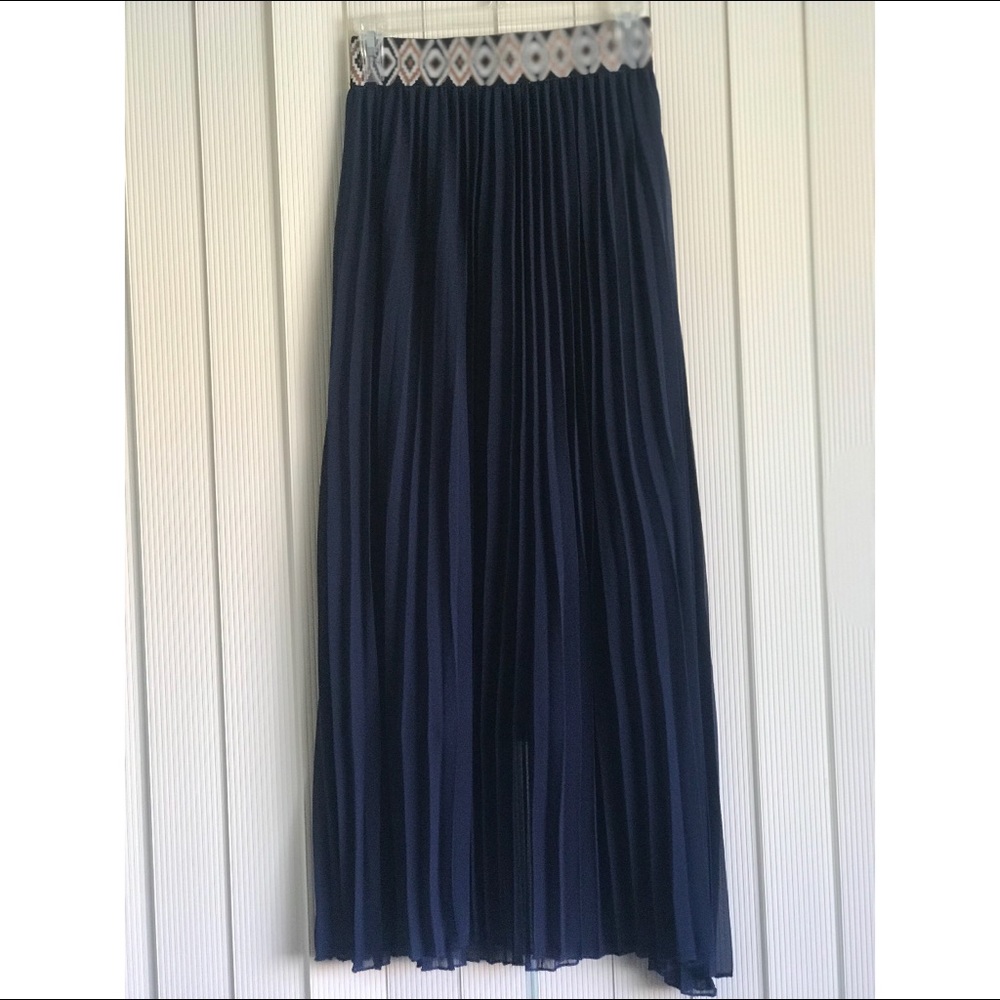Navy blue maxi skirt